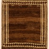 589 Gabbeh Luri-Stämme 174 x 149 cm  Schafwolle West-Iran 1920-40 guter Zustand